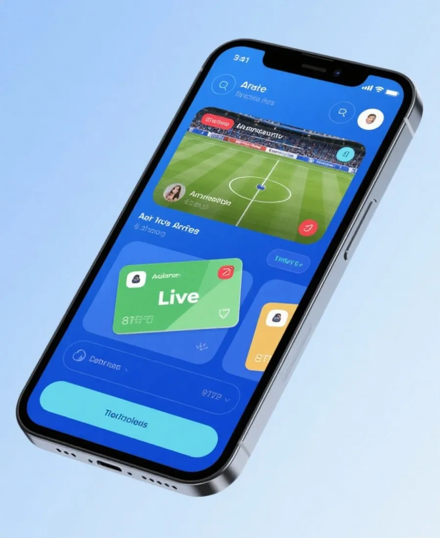 赛事提醒与直播卡片示意